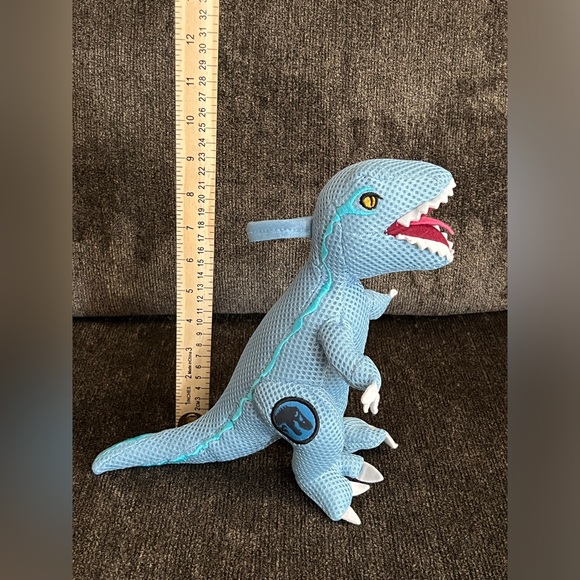 Jurassic World Blue T-Rex Dinosaur Mesh Plush Toy 10 in. - Picture 8 of 8